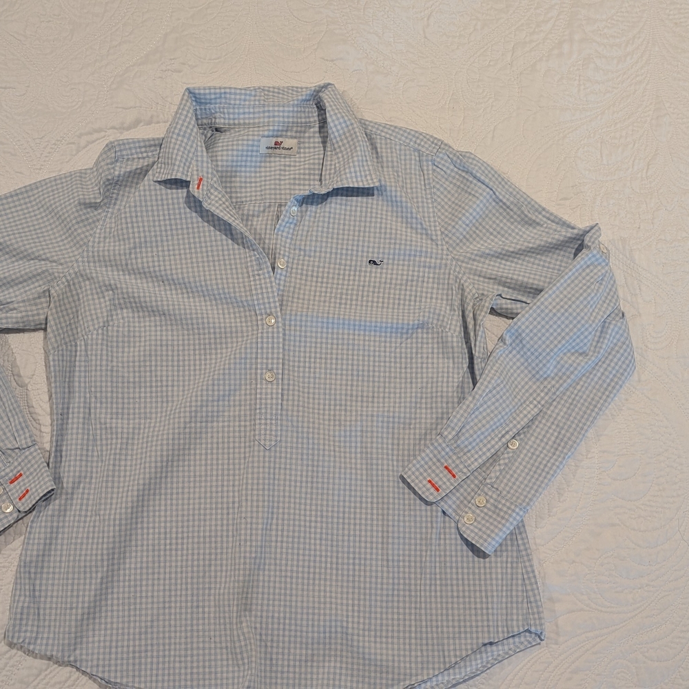 Vineyard Vines Blue Checkered Shirt